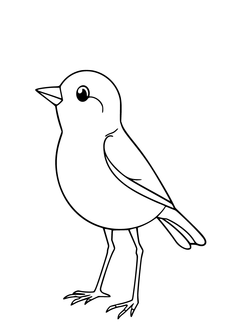Printable bird coloring page for kids