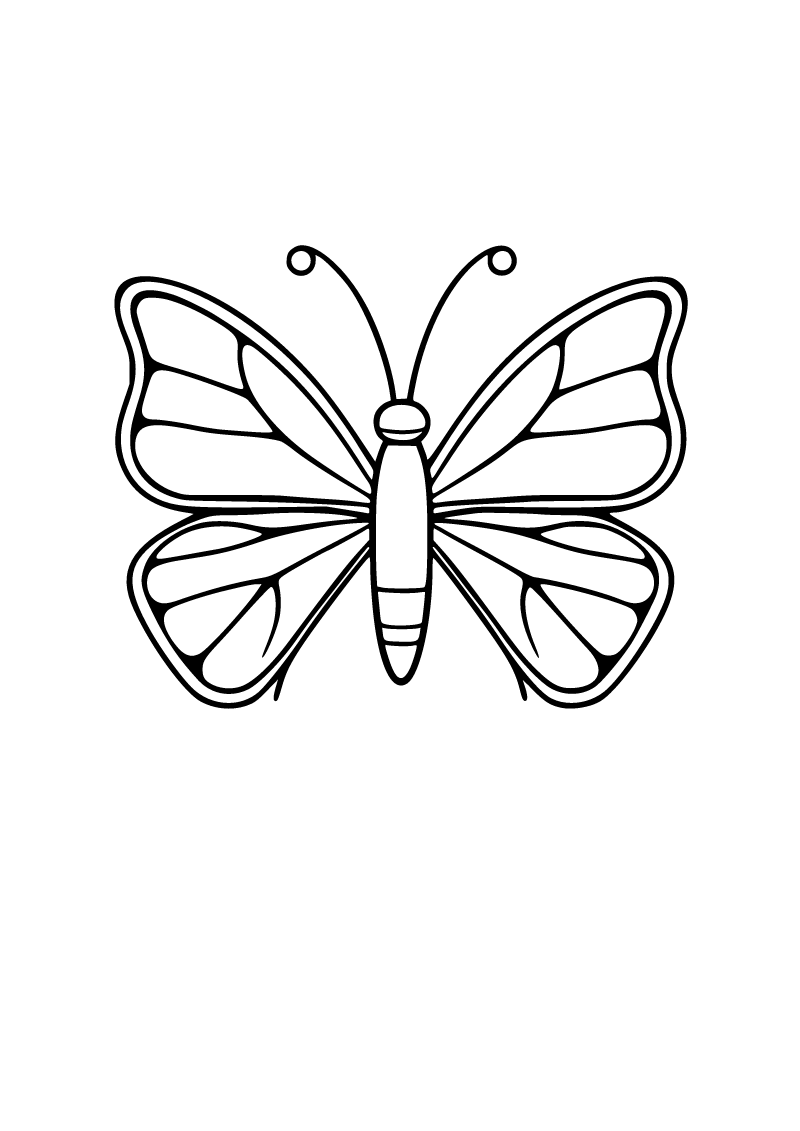 Printable butterfly coloring page for kids