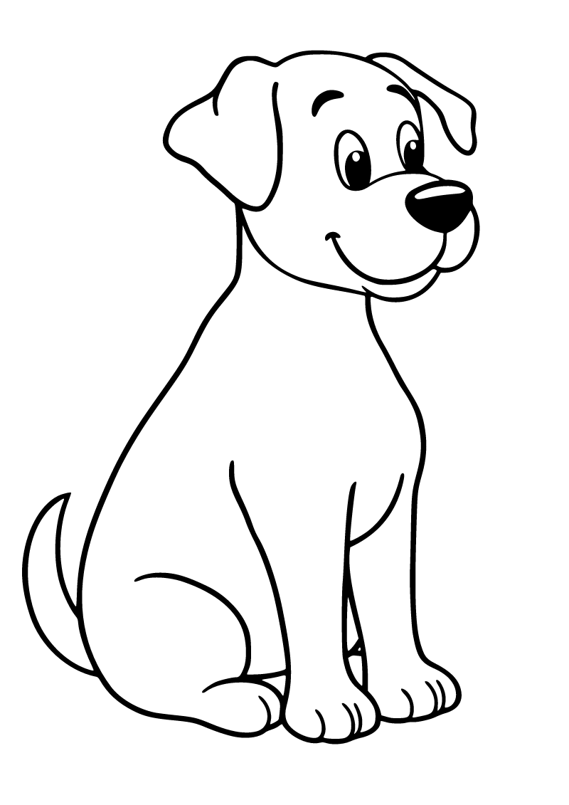 Printable dog coloring page for kids