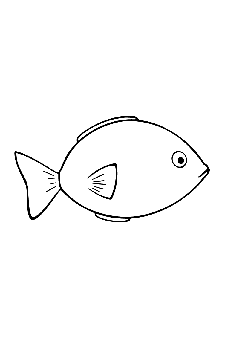 Printable fish coloring page for kids