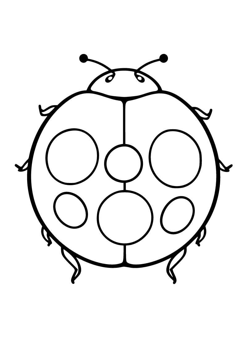 Printable ladybug coloring page for kids