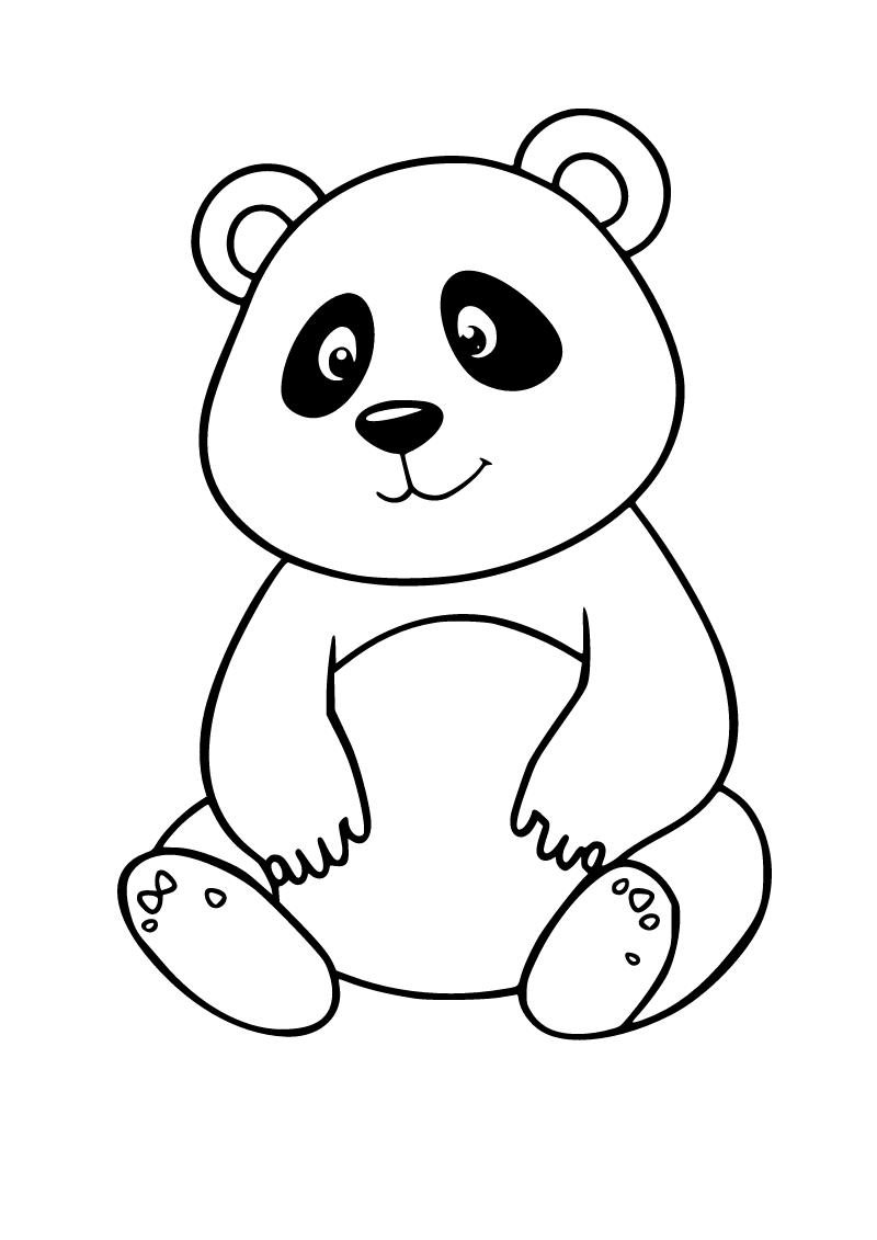 Printable panda coloring page for kids