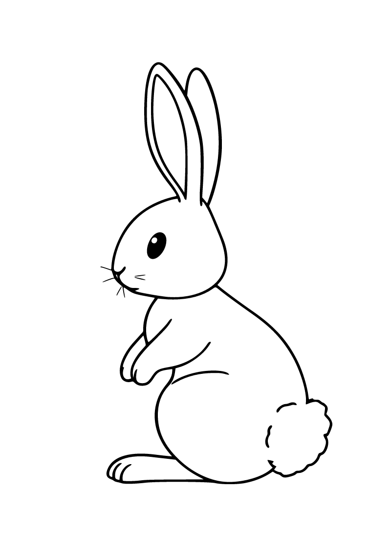 Printable rabbit coloring page for kids
