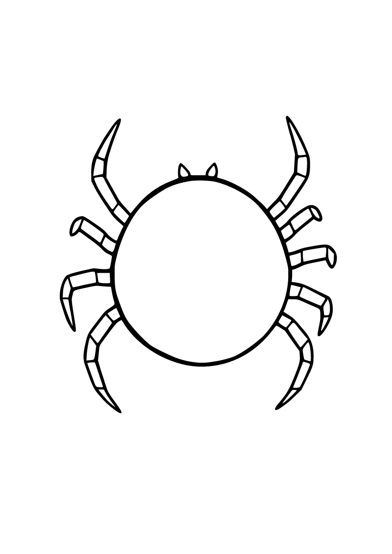 Printable spider coloring page for kids