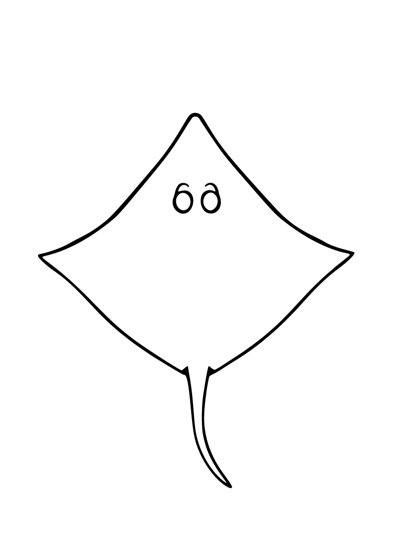 Printable stingray coloring page for kids
