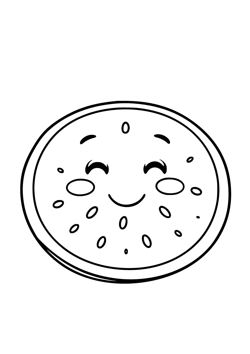 Printable watermelon coloring page for kids