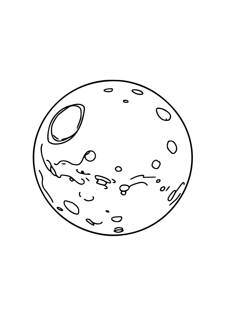 Printable Mars coloring page for kids