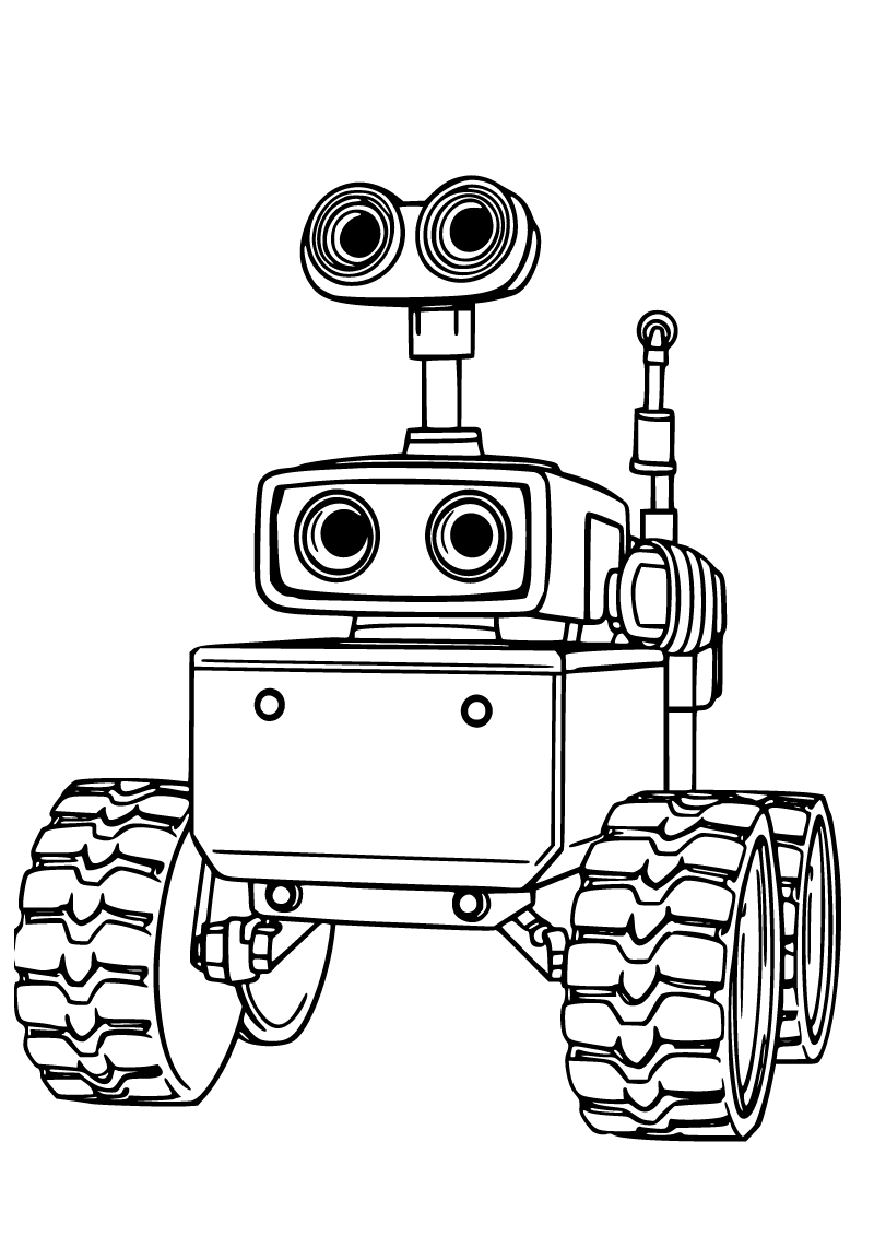 Printable Mars rover coloring page for kids