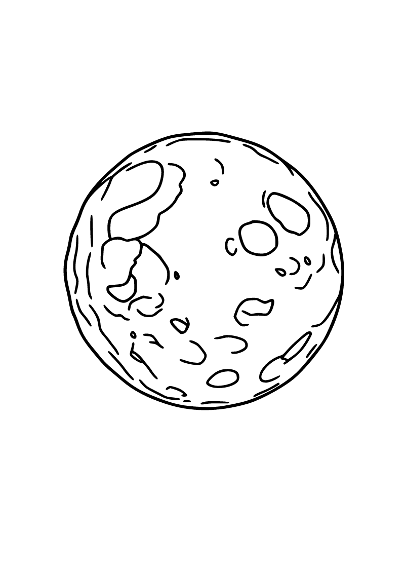 Printable Mercury coloring page for kids