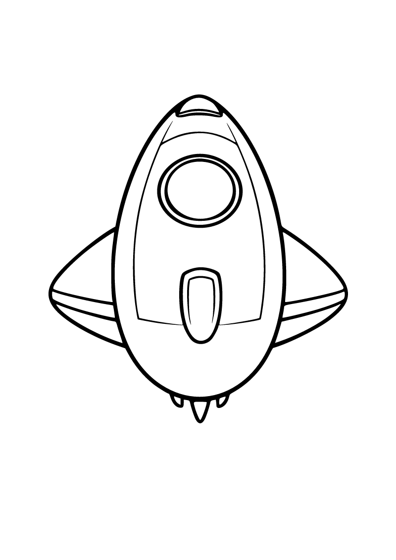 Printable spaceship coloring page for kids
