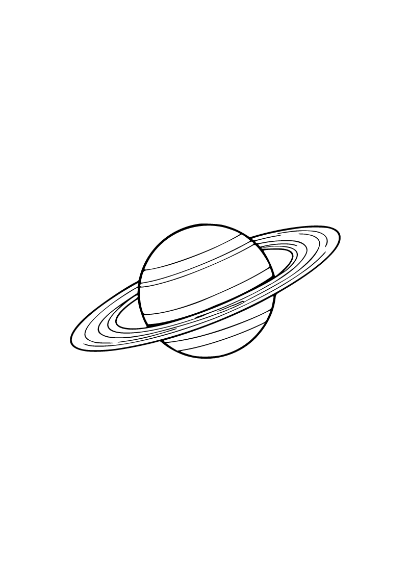 Printable Uranus coloring page for kids